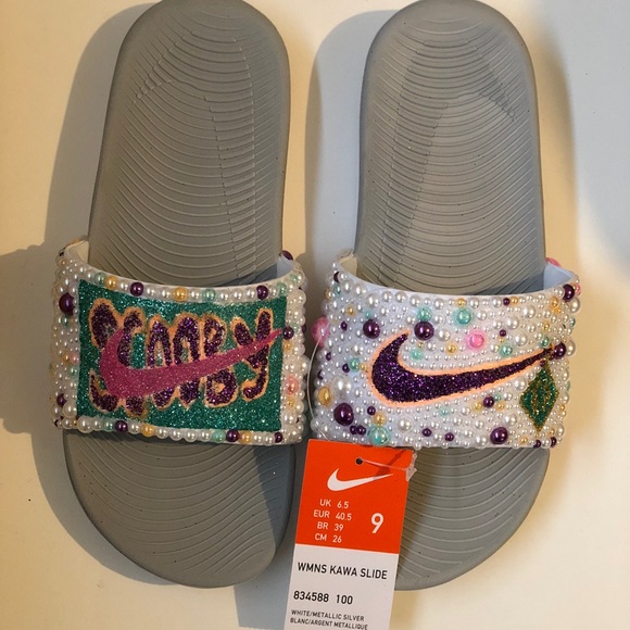 Nike Shoes - Customized Scooby-Doo Nike Slides sz 9